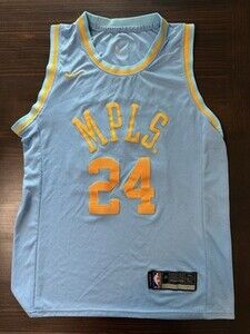 Kobe Bryant 24 Nike Swingman Jersey Size 48, Blue, MPLS